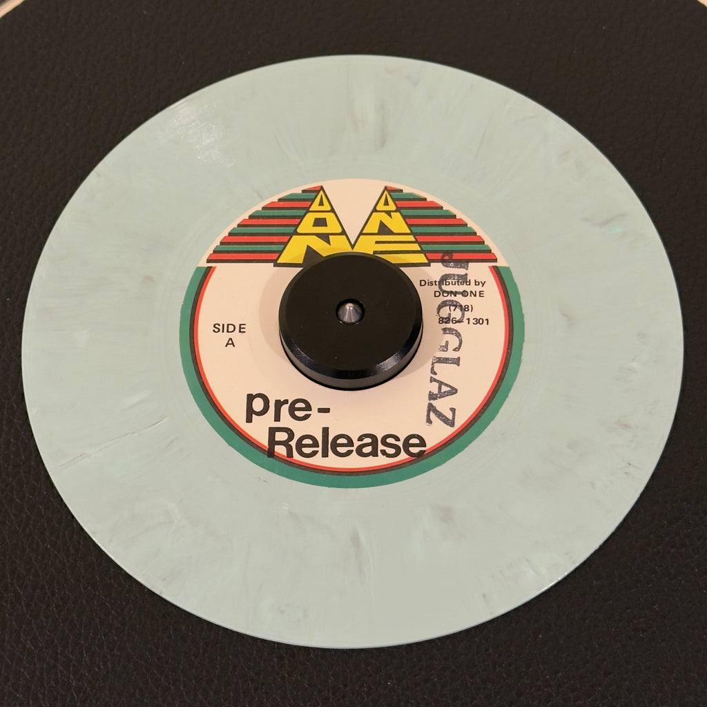 7" vinyl record by Ian Sweetness featuring "Said And Done/Instrumental", released on Don One (), in VG+ (Very Good Plus) condition, classic analog collectable for turntable playback. Ultra-limited Pre-Release Pressing of a 1990s piece of Brooklyn reggae history, pressed on a beautiful, factory-customized marble splatter colored vinyl. DJ Stamp on Side A.