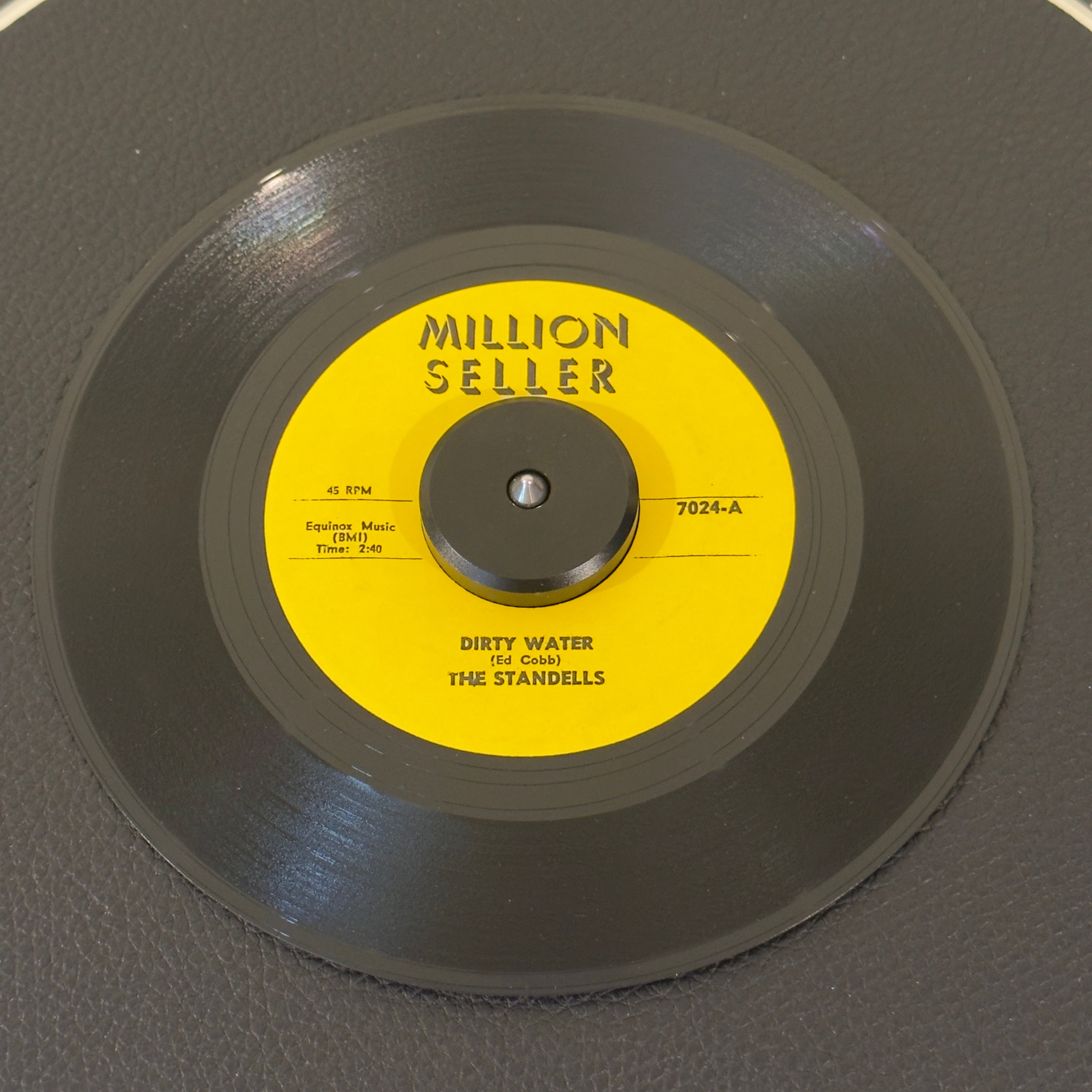 7" vinyl record by Standells, The featuring "Dirty Water/Sometimes Good Guys Don't Wear White", released on Million Seller (7024), in VG+ (Very Good Plus) condition, classic analog collectable for turntable playback. Reissue of a definitive piece of 1960s garage punk history.