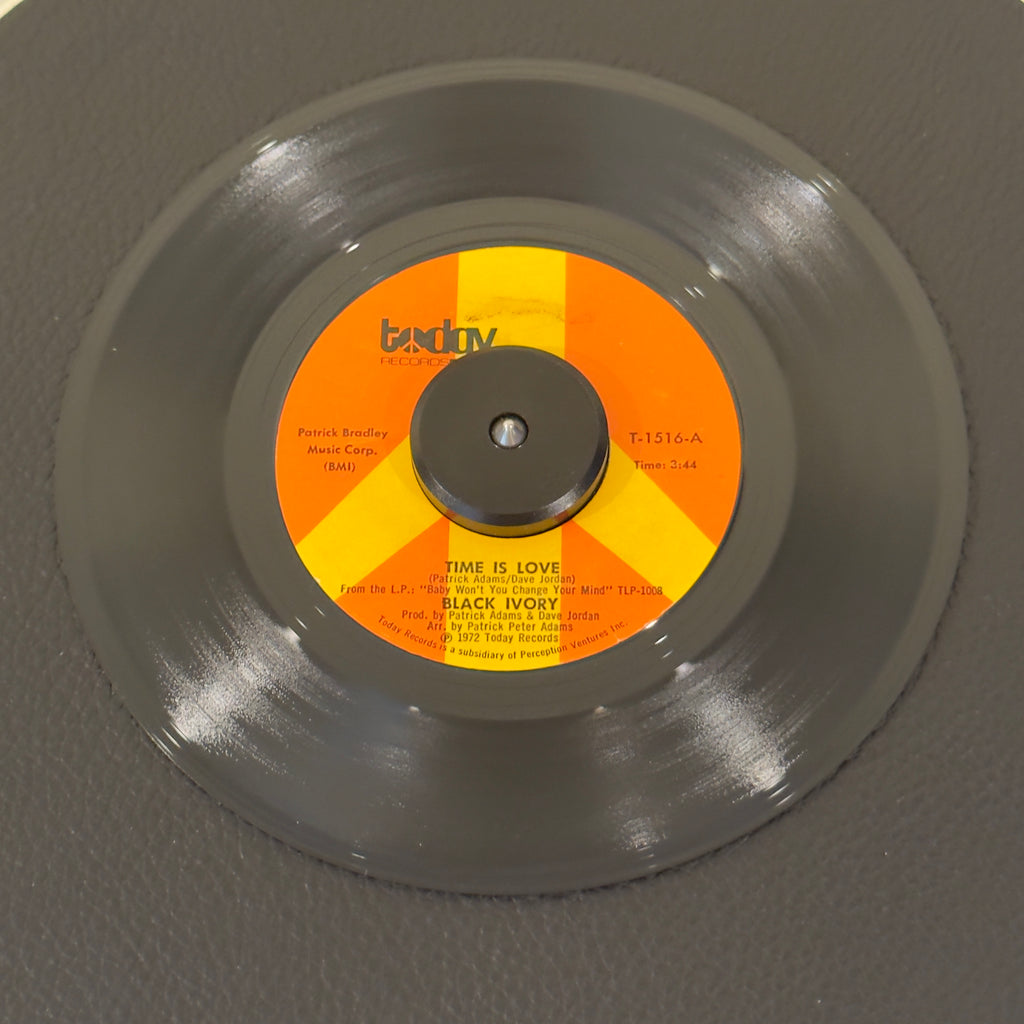7" vinyl record by Black Ivory featuring "Time Is Love/Got To Be There", released on Today Records (T-1516), in NM (Near Mint) condition, classic analog collectable for turntable playback. Produced by the brilliant Patrick Adams, this original US pressing is a masterclass in vocal harmony.
