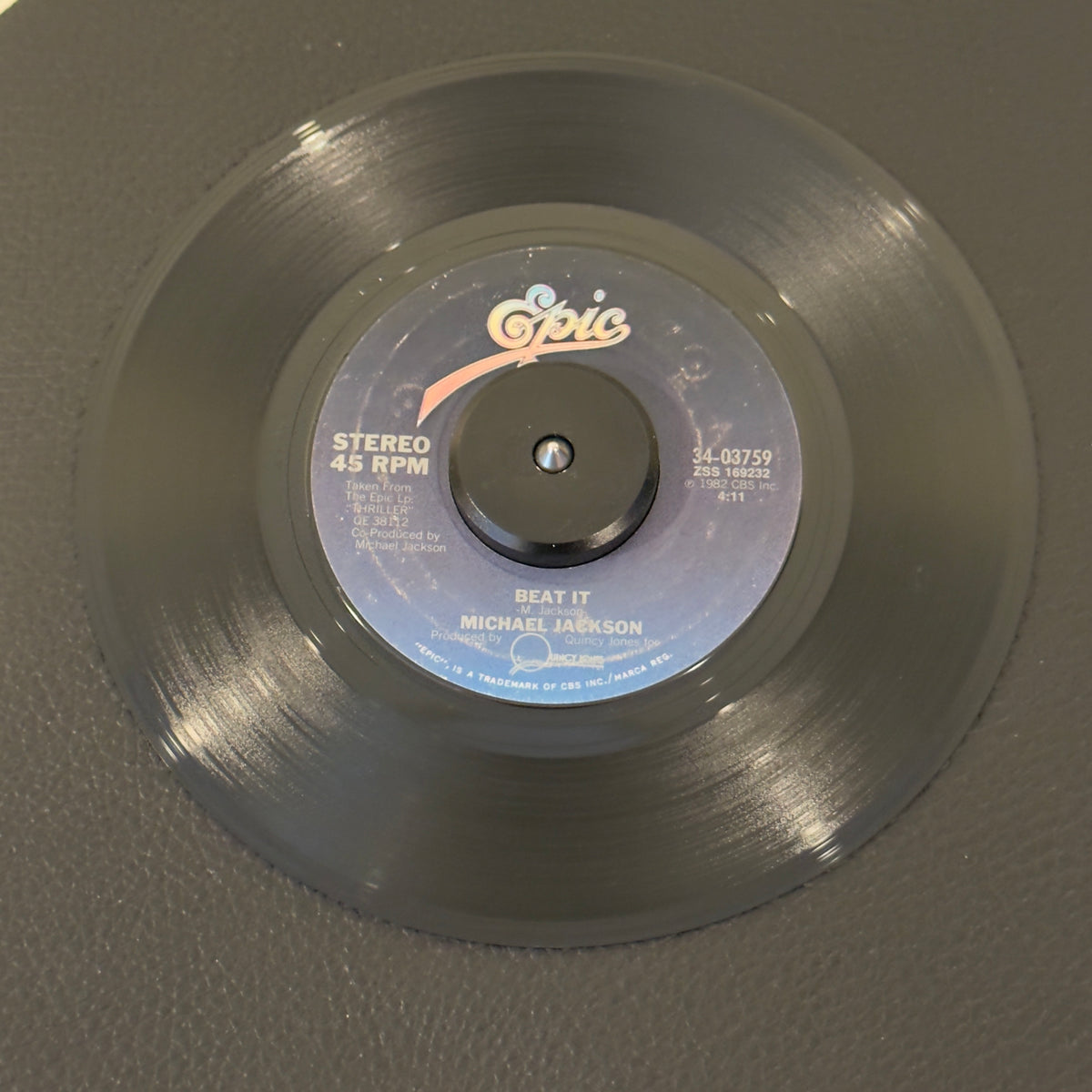 Michael Jackson – Beat It / Get On The Floor record