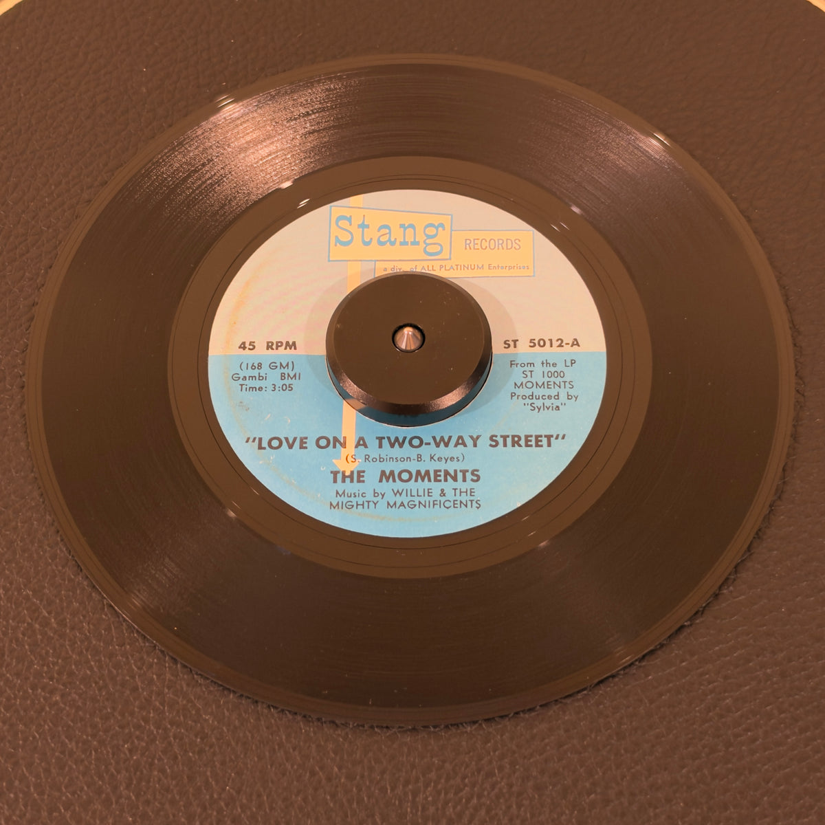Moments, The – Love On A Two-Way Street / I Won't Do Anything record