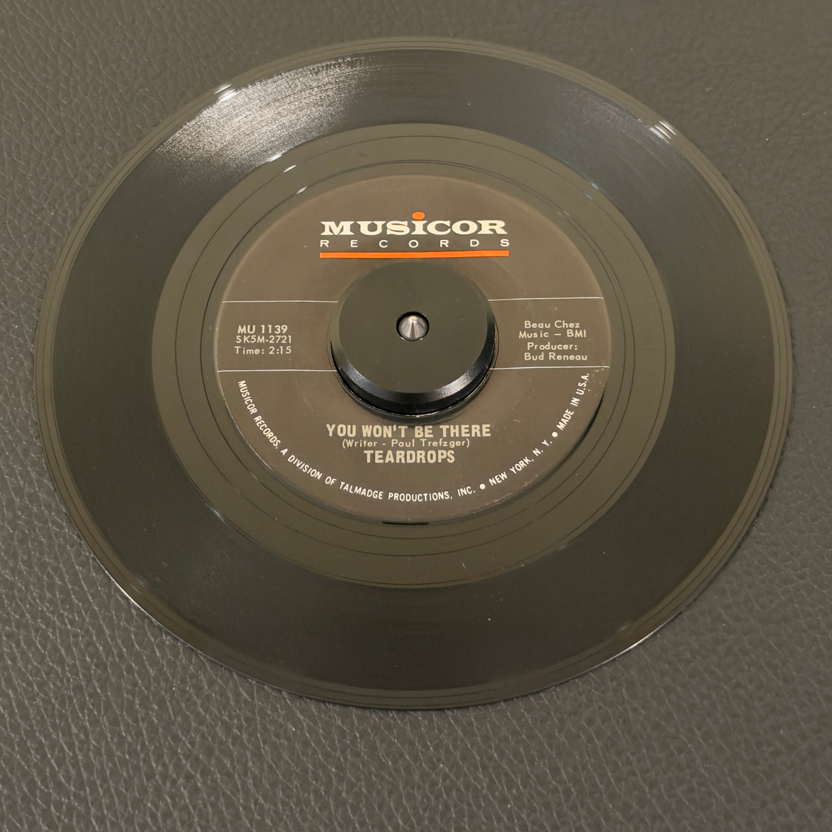 Teardrops – You Won't Be There / Tears Come Tumbling record