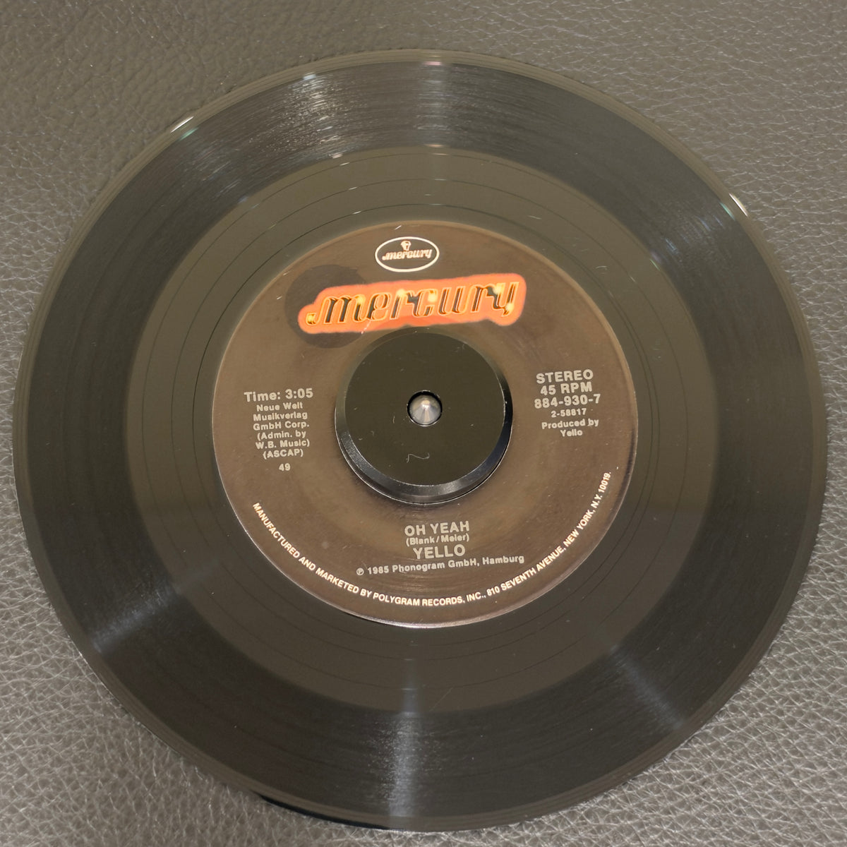 Yello – Oh Yeah / Oh Yeah (Indian Summer Music) record