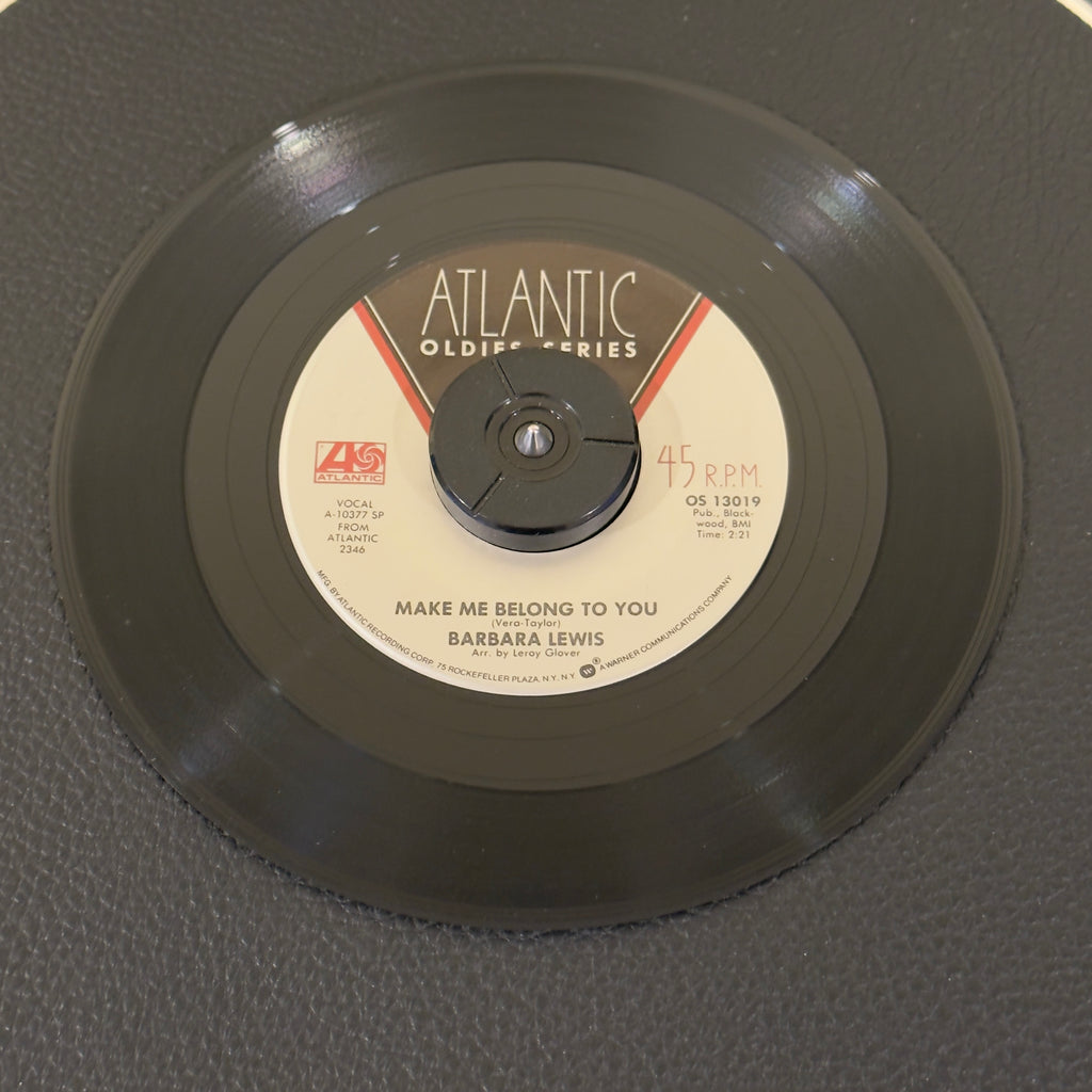 7" vinyl record by Barbara Lewis featuring "Hello Stranger/Make Me Belong To You", released on Atlantic Old Series (OS 13019), in VG+ (Very Good Plus) condition, classic analog collectable for turntable playback. Atlantic Oldies Series Reissue.   Includes original Oldies Series sleeve.
