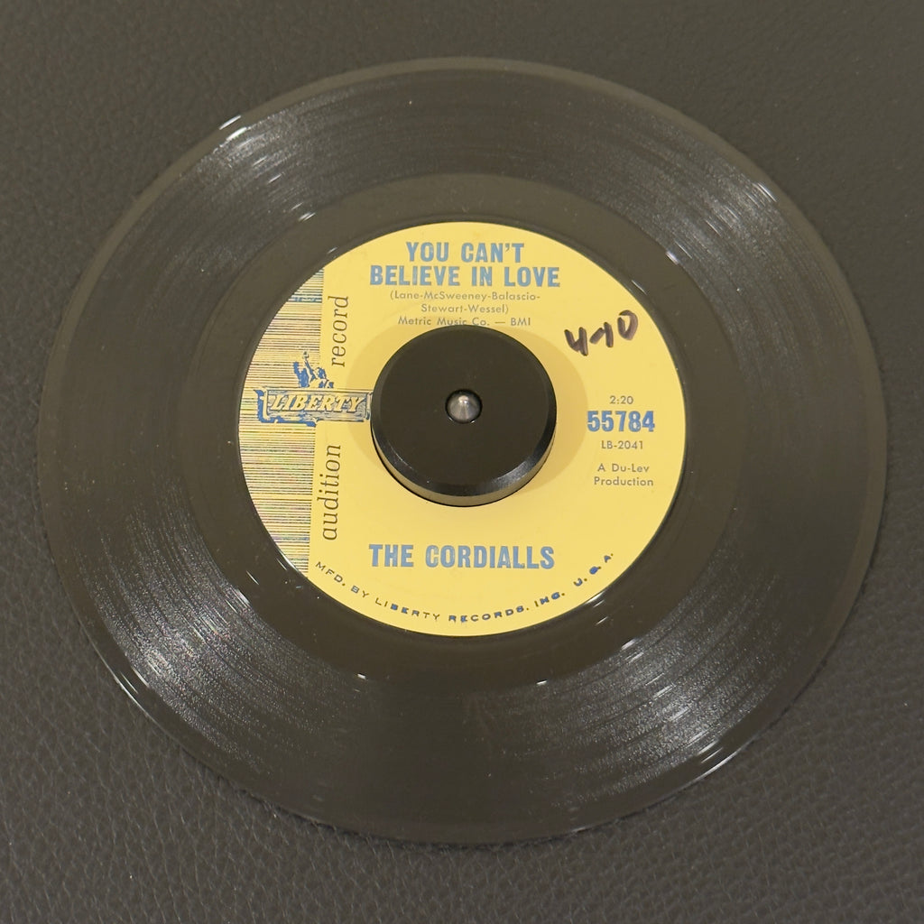 Cordialls, The - Oh, How I Love Her / You Can't Believe In Love