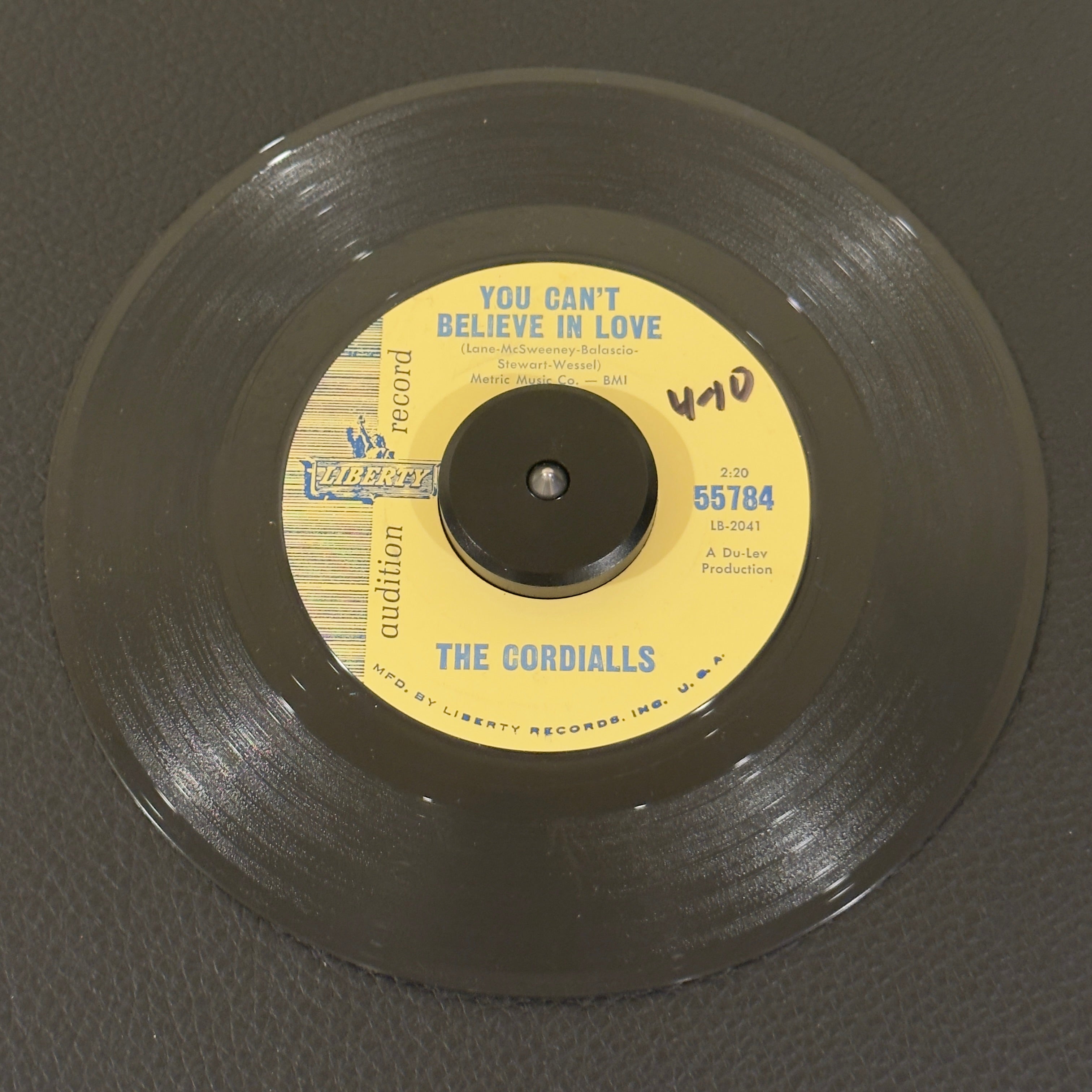 Cordialls, The - Oh, How I Love Her / You Can't Believe In Love