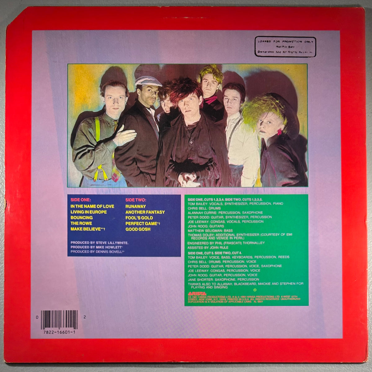 Thompson Twins – In The Name Of Love – LP Vinyl